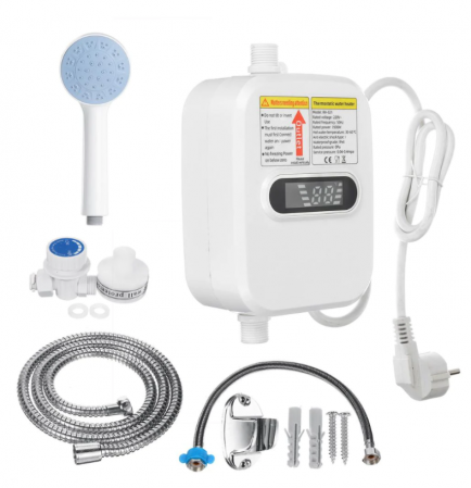 Sanitare - Boiler electric instant pentru apa calda, cu afisaj digital, 3500W