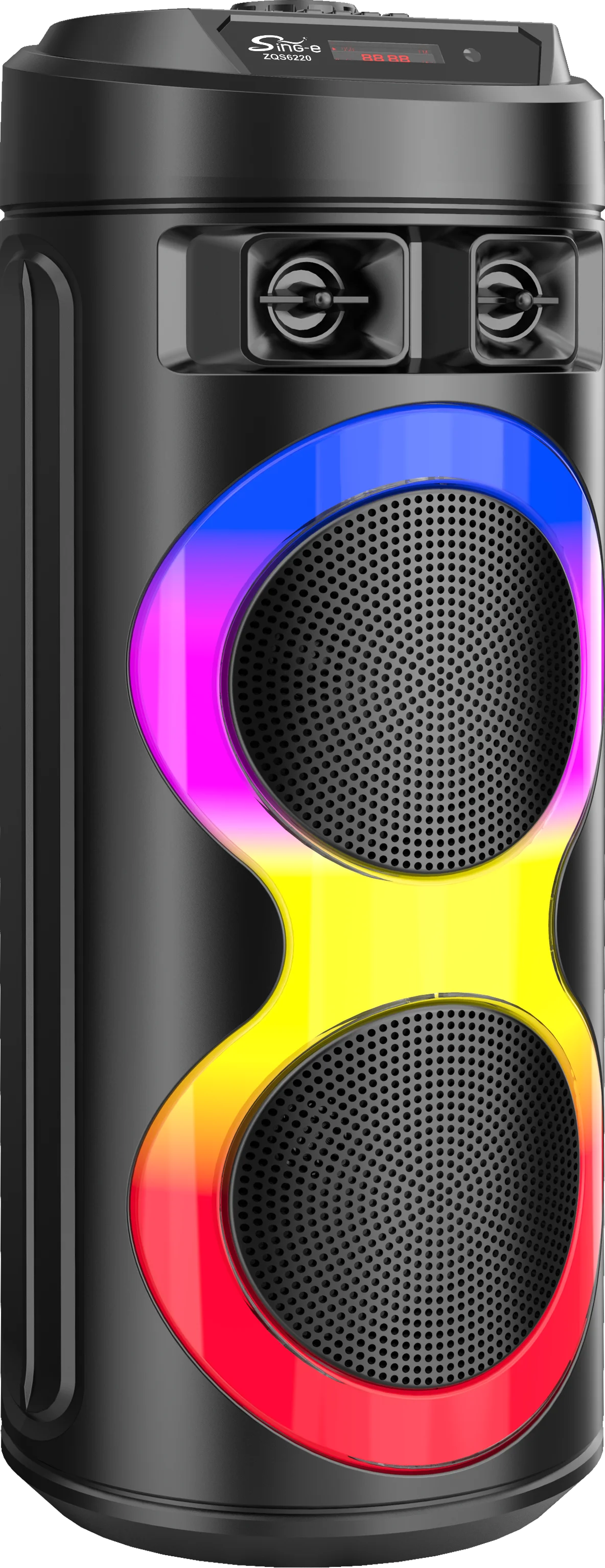 Boxa Profesionala 7STAR XL 300W, 2 Difuzoare 6.5 INCH, Autonomie Mare + Super Bass + Joc Lumini, Karaoke, Conex. Bluetooth, USB, RadioFM, Cadou Casca Bluetooth + Stick USB + Microfon [1]