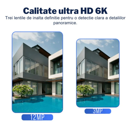 Camera de supraveghere solara 12MP 4G, Multi-lentile, Panou 20W, vedere nocturna, senzor miscare [7]
