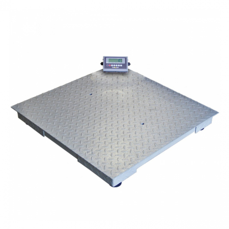 Cantar electronic platforma 1000 kg ( 1 tona ), tabla groasa striata 5mm, 100cm x 100cm, 4 celule de cantarire, autonomie acumulator 10 ore [4]