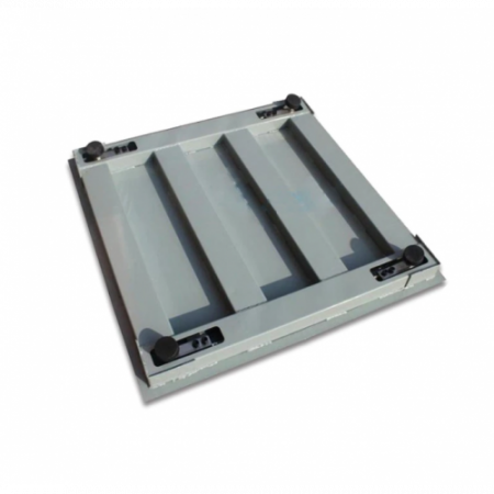 Cantar electronic platforma 3000 kg ( 3 tone ), tabla groasa striata 5mm, 100 x 100cm ( 1m x 1m ), 4 celule de cantarire, autonomie acumulator 10 ore [4]