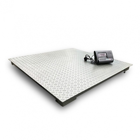 Cantare comerciale - Cantar electronic platforma 3000 kg ( 3 tone ), tabla groasa striata 5mm, 150 x 150cm ( 1.5m x 1.5m ), 4 celule de cantarire, autonomie acumulator 10 ore
