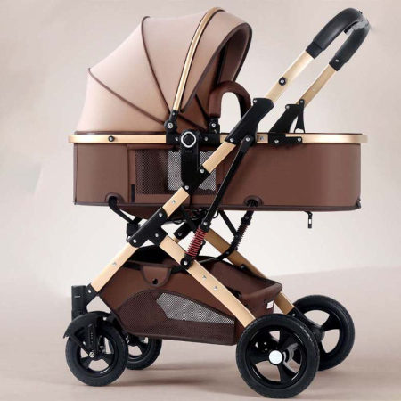 Casa, Gradina & Bricolaj - Carucior 2 in 1 pentru copii, pliabil, cu suspensii, transformabil landou-sport, 0-36 luni, cos pentru accesorii