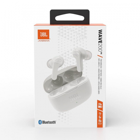 Casti audio in-ear JBL Wave 200TWS, True Wireless, Bluetooth, Deep Bass, IPX2, Touch Control, Alb [2]
