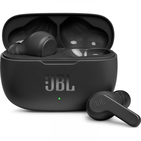 Casti, Joystick-uri/Cabluri - Casti audio in-ear JBL Wave 200TWS, True Wireless, Bluetooth, Deep Bass, IPX2, Touch Control, Negru