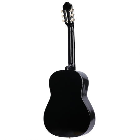 Chitara Clasica Negru 4/4 38" ( 95 X 35 CM ), pentru Incepatori si Adulti, Recomandata peste 8-10 ani, 6 Corzi Metalice, 20 De Taste [2]