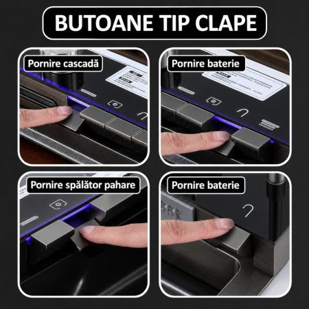 Chiuveta multifunctionala cu 2 cascade cu accesorii incluse, afisaj digital a temperaturii si robinet cascada, culoare negru grafit, dimensiune 750x460mm [7]