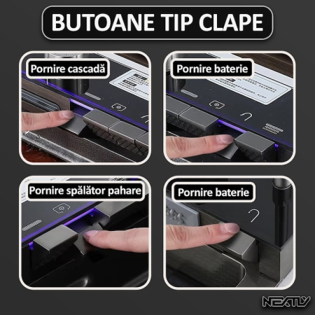 Chiuveta multifunctionala cu 2 cascade cu accesorii incluse, afisaj digital a temperaturii si robinet cascada, culoare negru grafit, dimensiune 750x460mm [7]