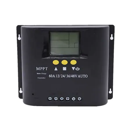Componente si accesorii sisteme si panouri solare - Controler solar MPPT 12V/24V/36V/48V, 60A, multifunctional, display LCD, 7 moduri de functionare, 6 protectii functionale, Negru