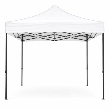 Cort Pavilion 3x3m Alb Pliabil Cadru Metal pentru Curte, Gradina, Evenimente [1]