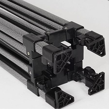 Cort Pavilion 3x3m Albastru Pliabil Cadru Metal pentru Curte, Gradina, Evenimente [3]