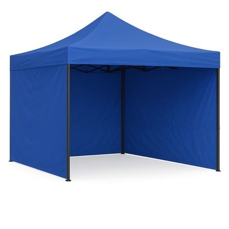 Mobila gradina & terasa - Cort Pavilion 3x3m Complet cu 3 Pereti Laterali si Acoperis, Cadru Pliabil pentru Curte, Gradina sau Evenimente, Albastru