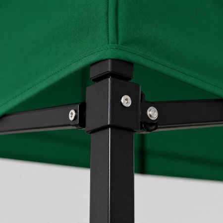 Cort Pavilion 3x3m Verde Pliabil Cadru Metal pentru Curte, Gradina, Evenimente [2]