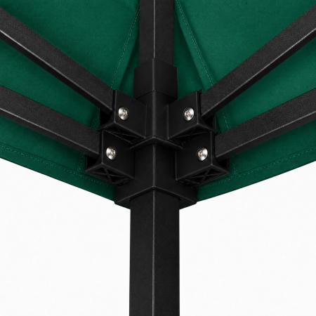 Cort Pavilion 3x3m Verde Pliabil Cadru Metal pentru Curte, Gradina, Evenimente [4]