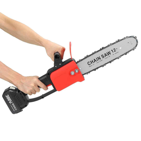 Drujba electrica cu lant 12 inch 1200W, cu 2 acumulatori, 48V, Lithium, 4800rpm, 305mm [2]