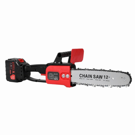 Drujba electrica cu lant 12 inch 1200W, cu 2 acumulatori, 48V, Lithium, 4800rpm, 305mm [1]
