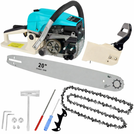 Scule electrice & unelte - Drujba pe benzina 7STAR ® 5200 52CC 3.7CP, lama 50cm, pornire rapida, accesorii incluse