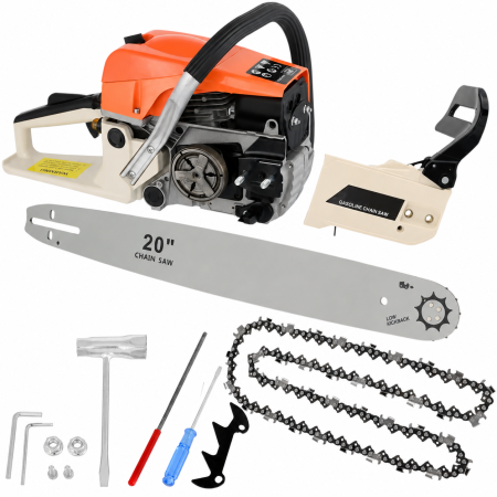 Scule electrice & unelte - Drujba pe benzina 7STAR ® 5200 52CC 3.7CP, lama 50cm, pornire rapida, accesorii incluse