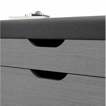 Dulap pentru pantofi tip bancheta, 6 rafturi, 100x34x50 cm, PAL melaminat, Gri [7]
