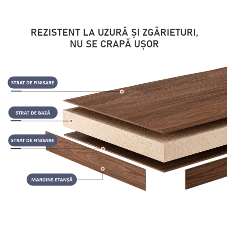 Dulap pentru pantofi tip bancheta, 6 rafturi, 100x34x50 cm, PAL melaminat, Maro [10]