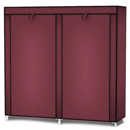 Dulap textil dublu pentru incaltaminte, 12 rafturi, 118x30x120 cm [1]