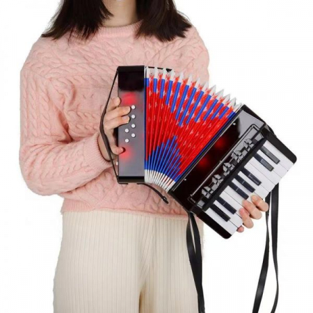 Acordeon pentru copii, 17 clape, 8 basi, curea de umar [1]