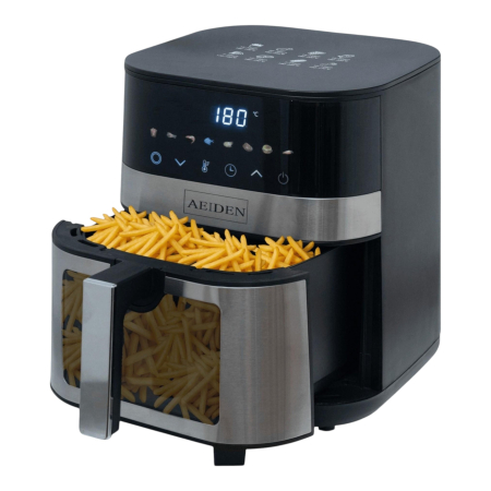 Friteuza cu aer cald 7 litri 2500W, Fereastra Transparenta, Gatire 360 grade, Display Digital [2]