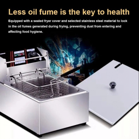 Friteuza electrica capacitate 6 litri din inox putere 2500W pentru uz profesional sau personal [3]
