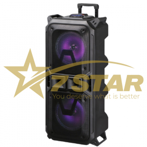 Boxa Activa Profesionala Troler Double XXL 7S-2801 450W, 2 Subwoofere 8 INCH, Mega Bass, Ecran Digital + Joc Lumini, Bluetooth, USB, RadioFM, CADOU Casti Wireless + Stick USB + Microfon si Telecomanda [1]