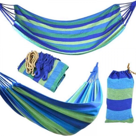 Set X2 Hamac din Bumbac Rezistent 80x185 cm + Sac Transport [1]