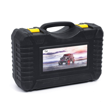 Kit pana auto complet, compresor cu 2 cilindri, 500W, metal, accesorii incluse, alimentare la priza 12V, rezistent la apa, protectie suprasarcina, Galben/Negru [5]