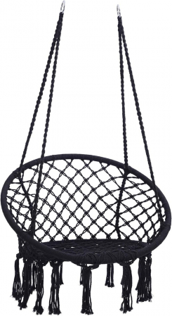 Leagan/balansoar suspendat tip scaun/hamac, diametru 80 cm, sarcina maxima 120kg, cadru metalic, pentru casa, gradina si veranda [1]