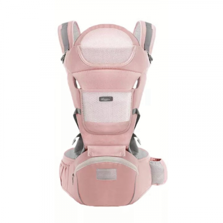 Marsupiu ergonomic, multifunctional pentru bebelusi, 15in1, greutate maxima 25 kg, Roz [9]
