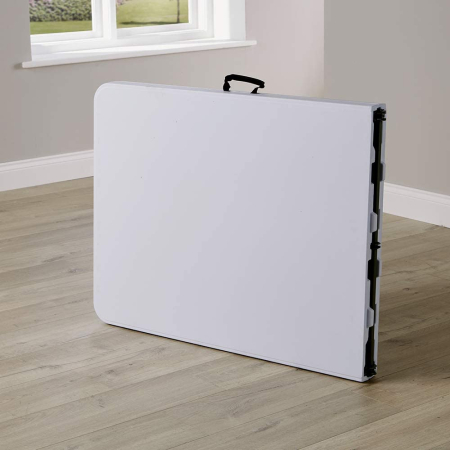 Masa pliabila, de gradina, cadru otel, 180x70x74, alba [6]