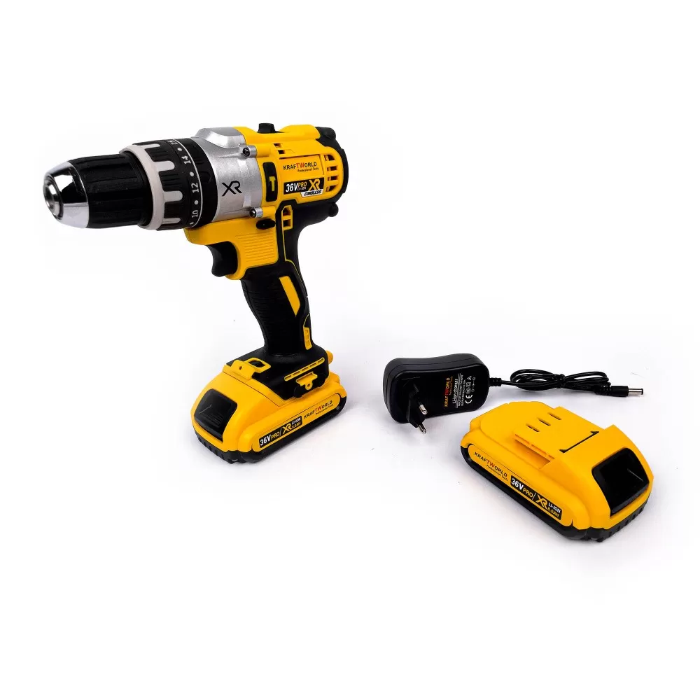 Masina de gaurit si insurubat 7STAR, bormasina cu percutie, mandrina rapida 13mm, 1500 RPM, cu 2 acumulatori 36V si incarcator, valiza inclusa, extra accesorii 119 piese [3]