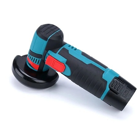 Mini polizor flex unghiular portabil 7STAR ® 2 acumulatori 12V, 750W, 1500 mAh, 19500 rpm, 6 discuri 76 mm, soft start, autonomie mare, design modern, Verde/Negru [3]