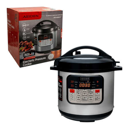 Oala Electrica Sub Presiune 2500W, Capacitate 8L,  9 Programe, Otel Inoxidabil, Vas Antiaderent [4]