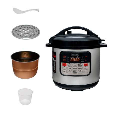 Oala Electrica Sub Presiune 2500W, Capacitate 8L,  9 Programe, Otel Inoxidabil, Vas Antiaderent [3]
