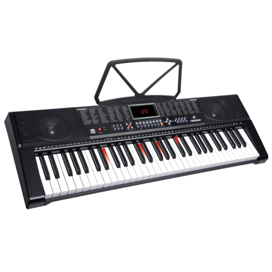 Orgi electronice - Orga electronica 61 clape, 255 ritmuri, 255 timbre, 50 melodii demonstrative, 5 octave, clape luminate led, functii invatare 3 lectii, functii inregistrare si redare, usb, mp3, afisaj lcd, suport part