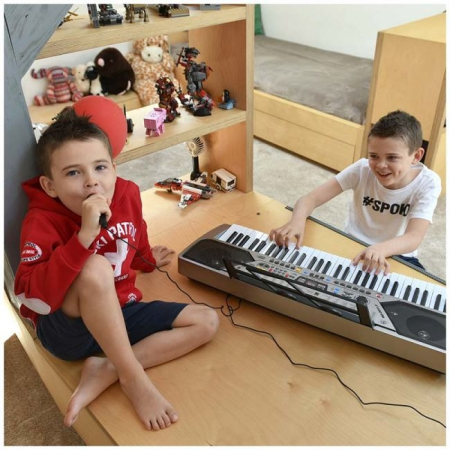 Orga Electronica MQ-001UF, 100 ritmuri, 100 tonuri, 10 melodii demonstrative, 61 clape, usb, radio fm, mp3, afisaj lcd, cadou microfon [9]