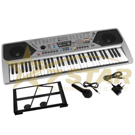 Orga Electronica MQ-001UF, 100 ritmuri, 100 tonuri, 10 melodii demonstrative, 61 clape, usb, radio fm, mp3, afisaj lcd, cadou microfon [4]