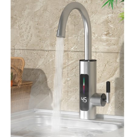 Casa, Gradina & Bricolaj - Robinet electric instant din inox, cu display si rotire 360 grade, 3000W