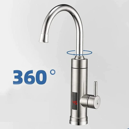 Robinet electric instant din inox, cu display si rotire 360 grade, 3000W [2]