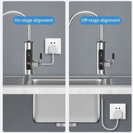 Robinet electric instant din inox, cu display si rotire 360 grade, 3000W [4]