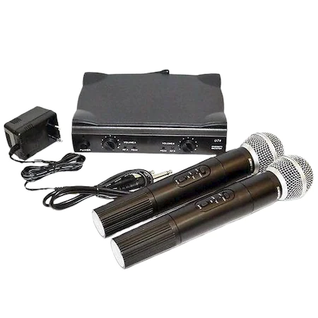 Sistem Audio Profesional 2 Microfoane Wireless Shure UHF SM58-1, Valiza Transport, Jack de 6.3mm, Adaptor Alimentare 220V, 2 Baterii de 9V, Raza Operare 100m [4]