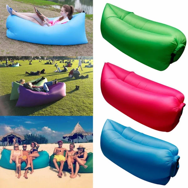 Mobila gradina & terasa - Saltea gonflabila tip Lazy Bag cu ghiozdan inclus, umflare fara pompa, max. 200kg