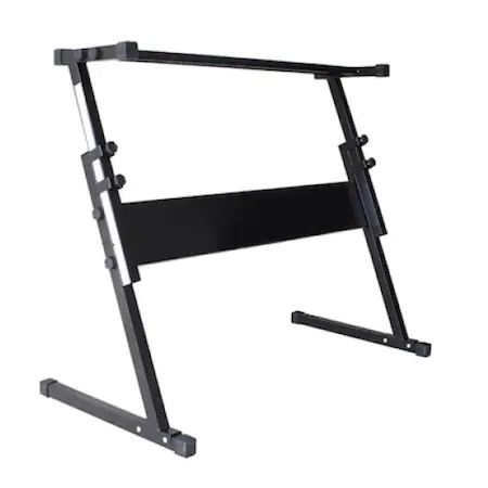 Orgi electronice - Stativ pentru Orga in Forma Z, Inaltime Reglabila 50 - 80 cm, Capacitate Maxima 10 Kg, Picioare Anti-alunecare, Metal, Design Modern, Negru