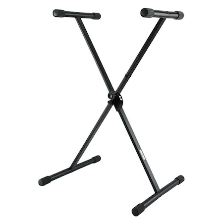 Stative - Stativ pentru Orga, Inaltime si Latime Ajustabile, Capacitate Maxima 50 Kg, Insertii de Cauciuc, Constructie In X, Picioare Anti-alunecare, Design Clasic, Negru