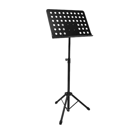 Instrumente Muzicale - Stativ pentru Partitura, Inaltime Reglabila, Picioruse Antiderapante, Confectionat din Metal, Usor de Instalat si Depozitat, Negru