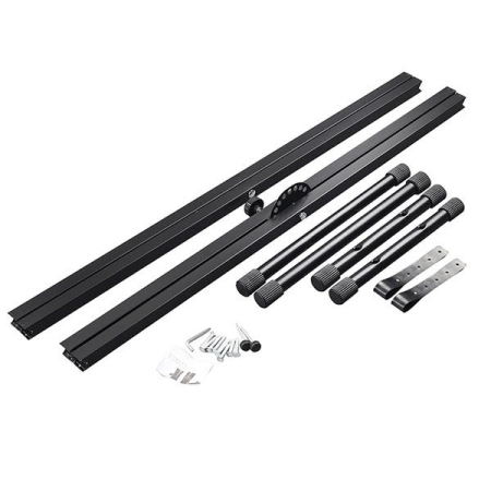 Suport Orga Dublu X Reglabil, 5 Trepte, 65–100cm, Antialunecare, Negru, Sarcina Maxima 60kg [1]